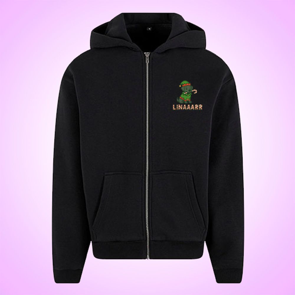 Weihnachtself Fluffy Zip Hoodie – Bild 3